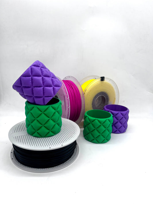 Ghiveci Aspect Textil Imprimat 3D