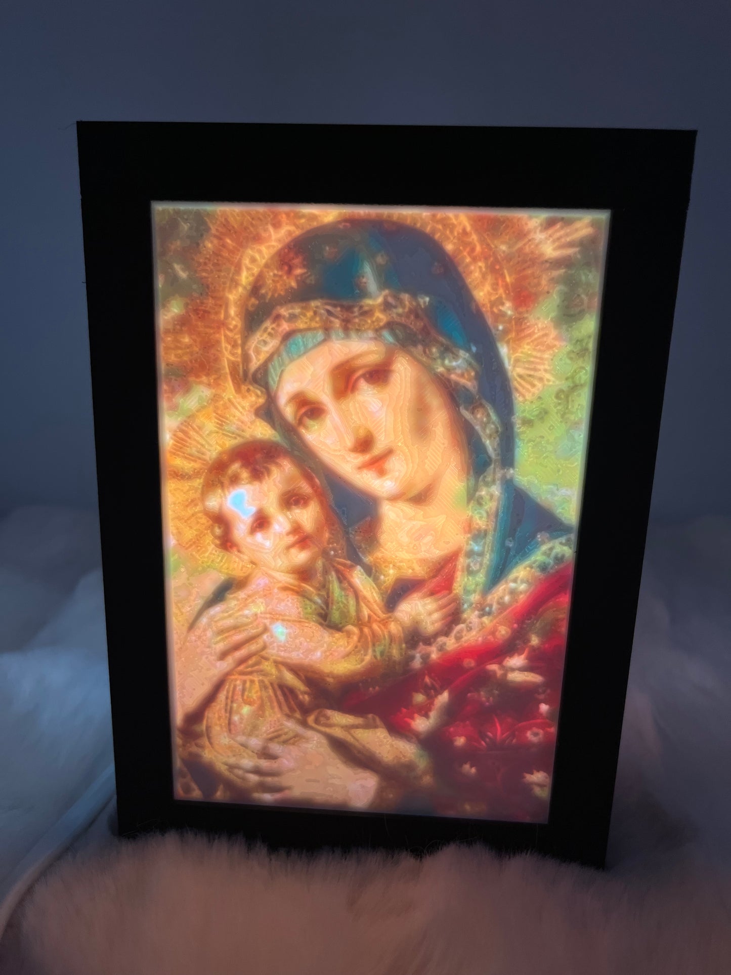 Lampă Religioasă cu 5 Lytophane – Iluminare LED cu Design Religios (Color)