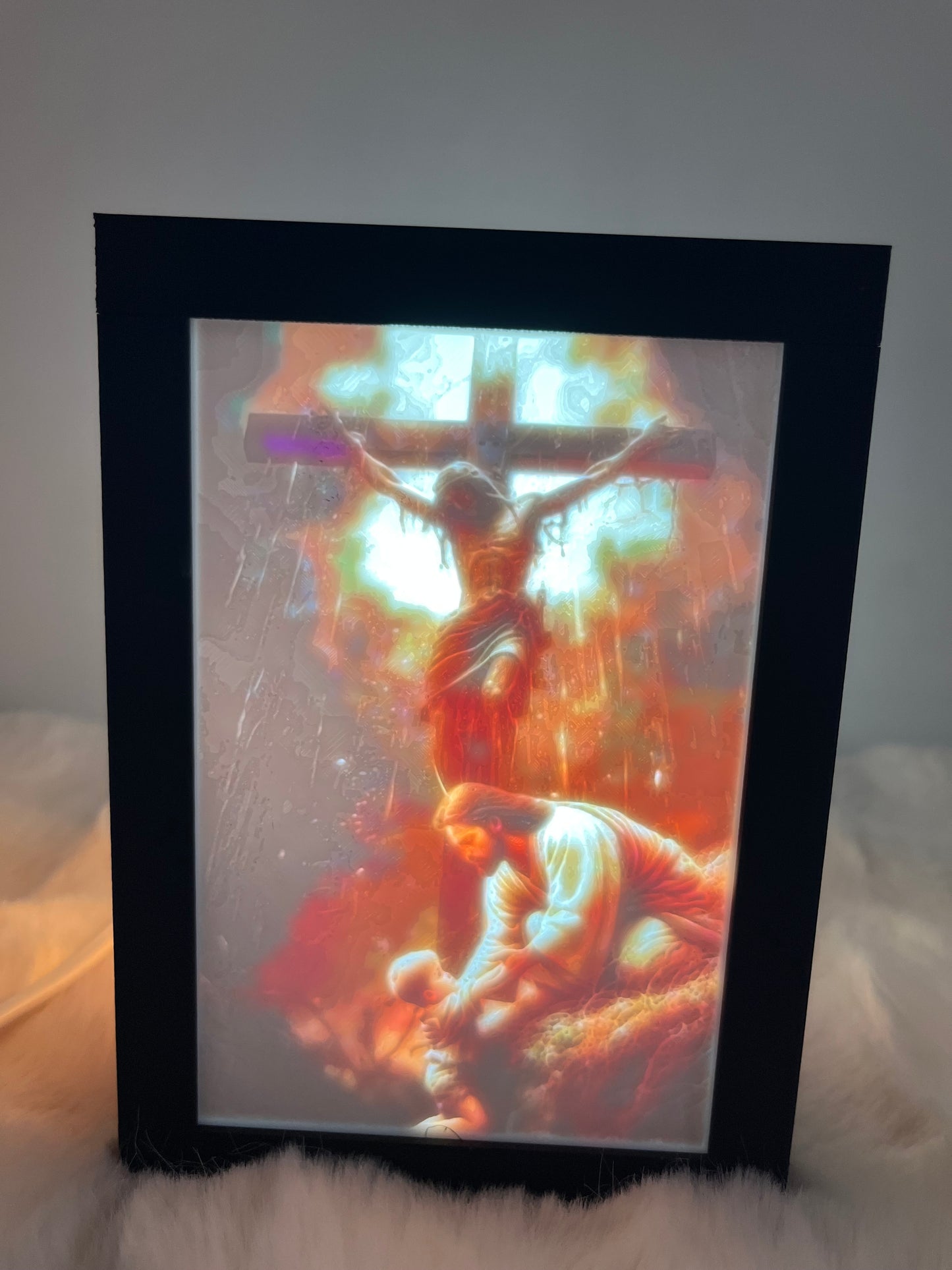 Lampă Religioasă cu 5 Lytophane – Iluminare LED cu Design Religios (Color)