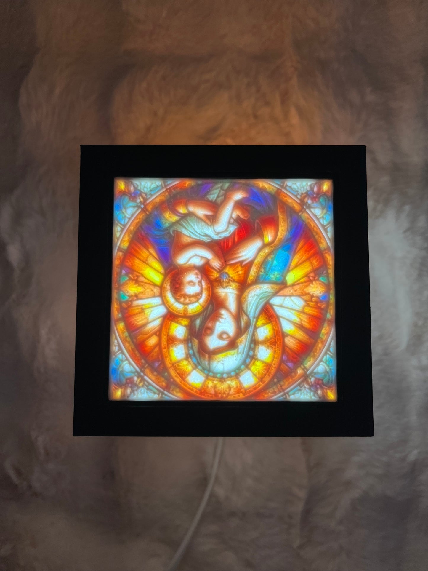 Lampă Religioasă cu 5 Lytophane – Iluminare LED cu Design Religios (Color)