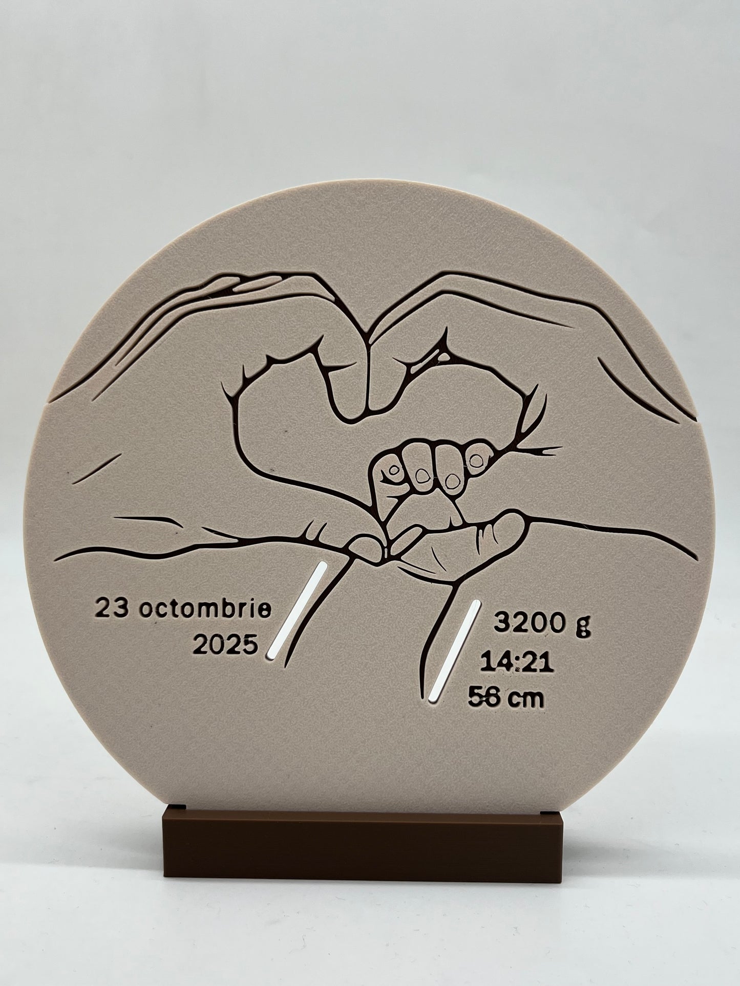 Suport Brățară Naștere Personalizabil – Cadou Memorabil pentru Nou-Născuți